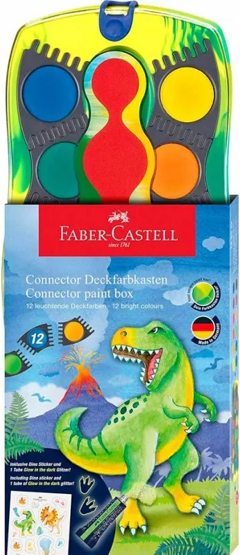 ACUARELA FABER CASTELL 12 COLORES CONNECTOR BRILLA EN OSCURIDAD