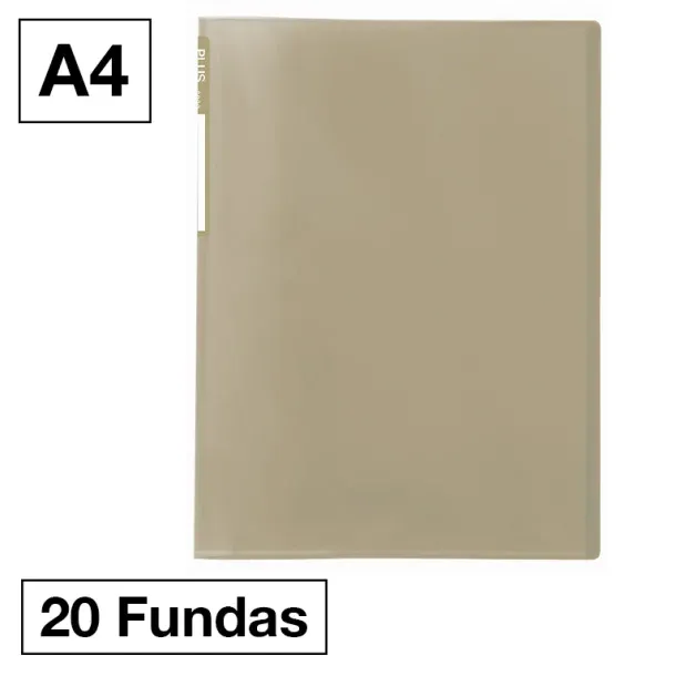 CARPETA PLUS OFFICE 6010 A4 20 FUNDAS OCRE