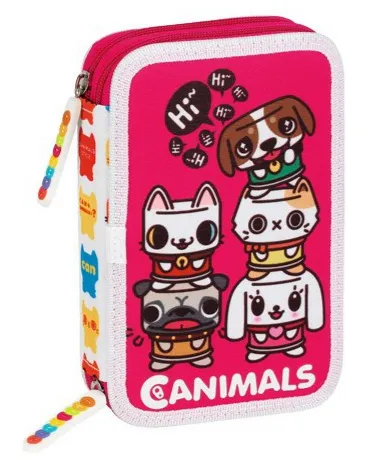 PLUMIER CREMALLERA  DOBLE CANIMALS
