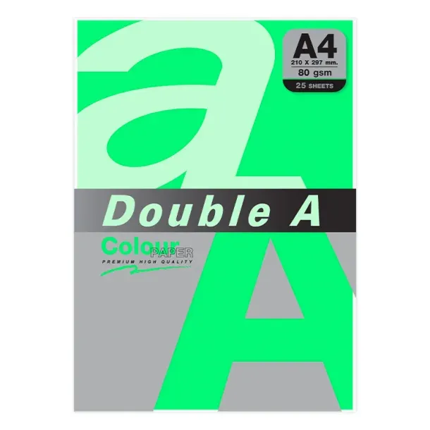 PAPEL DOUBLE A A4 80GR 25H VERDE LORO