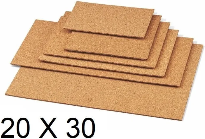 PLANCHA CORCHO 20X30CM ESPESOR 4mm