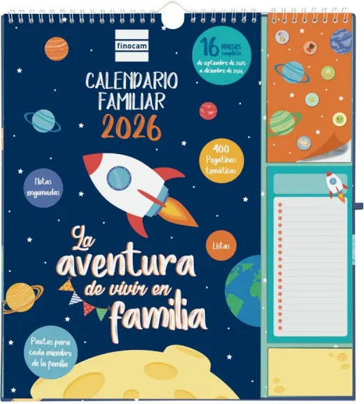 Calendario Finocam PLUS Familiar 16 Meses 25-26