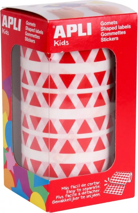 Gomets Rollo Triangulo 10,5MM Rojo