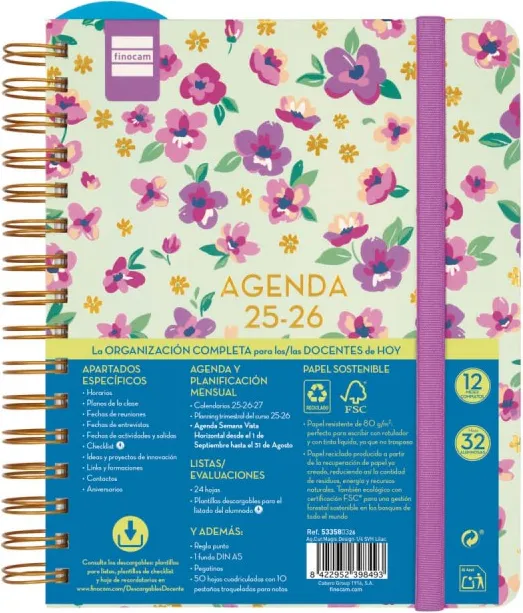 Agenda Finocam Magistral 1/4  Sv Lilac 25-26