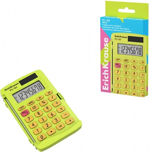 CALCULADORA BOLSILLO 8 DIGITOS ERICH KRAUSE PC-103 AMARILLO