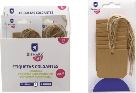 Etiquetas Colgantes Kraft 5,5X5,5