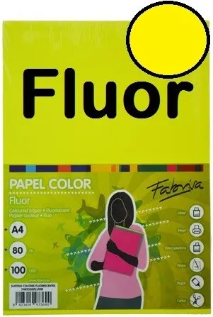 PAPEL A4 FLUOR AMARILLO 80 GR 500H