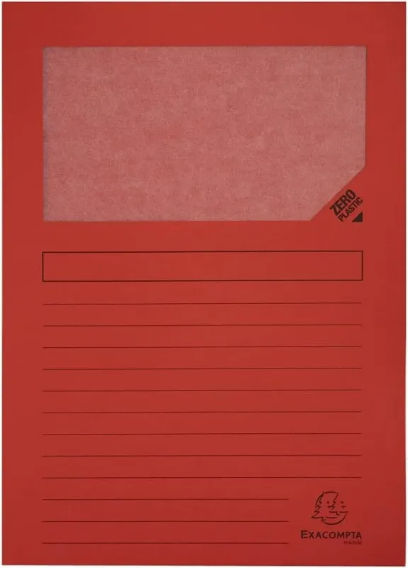 SUBCARPETA EXACOMPTA VENTANA ROJO