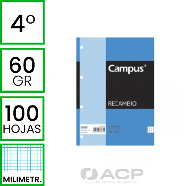 RECAMBIO CAMPUS CUARTO 100H MILIMETRADO