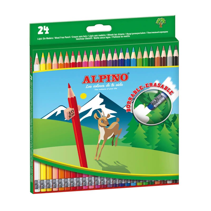 Lapiz Alpino Borrable 24 Colores