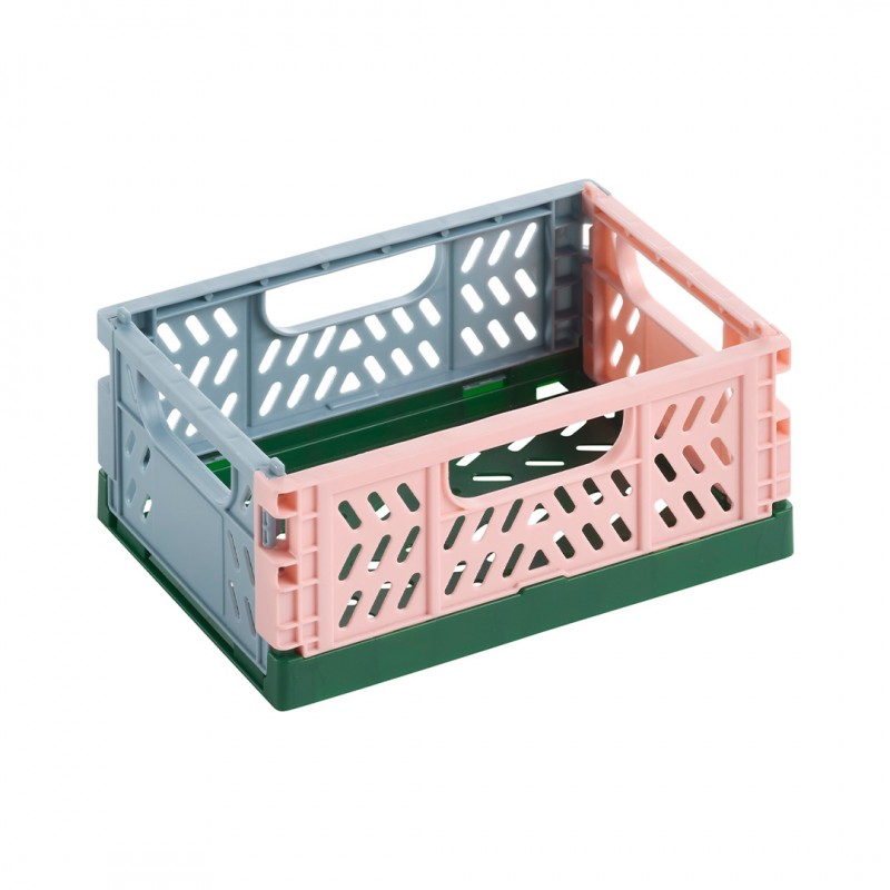 Caja Plegable y Apilable Tricolor Kaki